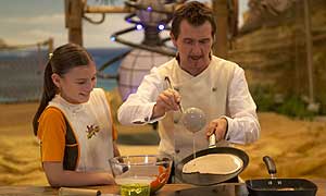 Captain Cook works on one of the Taste Creations