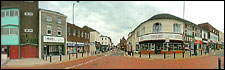 Stoke Town centre, the Potteries.
