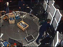 Picture: Engineers take down the Fame Academy stage