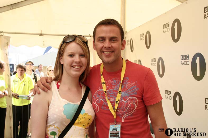 Scott Mills in the signing tent