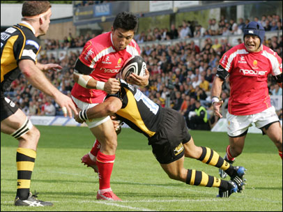 Loki Crichton being tackled (photo: Ian Smith)