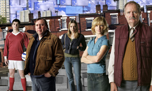 Jody Latham as Billy, Timothy Spall as Eddie, Joanne Froggatt as Kerry, Jane Horrocks as Angela, and Jim Broadbent as Stan