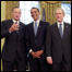 Obama, Bush e ex-presidentes posam no Salão Oval (Getty Images)