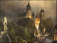 Minh họa cho công viên Harry Potter sau khi xây xong