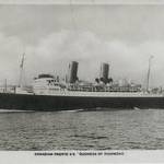 HMT Duchess of Richmond sailed from Rangoon 3pm Thursday 25th  October 1945. Docked Liverpool 11.20am Thursday 15th November 1945     (Picture courtesy of www.simplonpc.co.uk)