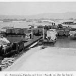 Published by courtesy HMSO Assam 1943 The Amingaon - Pandu train ferry across the mile wide Brahmaputra was a bottleneck in the metre-gauge rail system serving the British-Indian 14th Army Central Front Manipur Road railhead at Dimapur and the American/Chinese Front railhead at Ledo. Published by courtesy HMSO Assam 1943 The Amingaon - Pandu train ferry across the mile wide Brahmaputra was a bottleneck in the metre-gauge rail system serving the British-Indian 14th Army Central Front Manipur Road railhead at Dimapur and the American/Chinese Front railhead at Ledo.