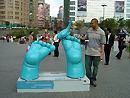 A modern art exhibition             celebrating and promoting human expression.