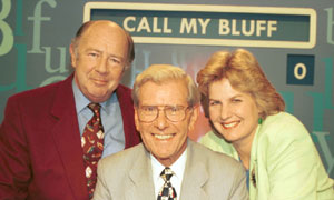 Alan Coren, Bob Holness and Sandi Toksvig on Call My Bluff in 1999