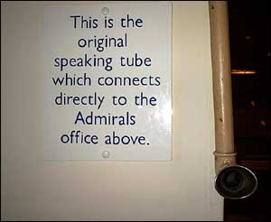 Speaking tube to the plotting room
