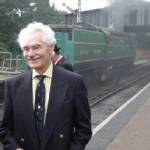 Ted Brister in front of the locomotive named after his squadron. Sheringham Station, September 2004 Ted Brister in front of the locomotive named after his squadron. Sheringham Station, September 2004