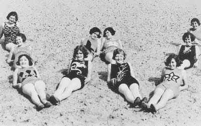 Models in swimsuits