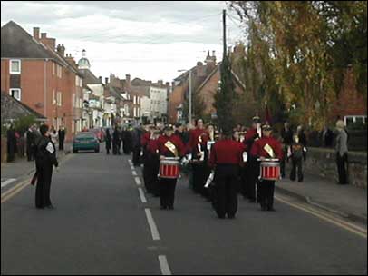 Remembrance Day parade forms up Upton upon Severn