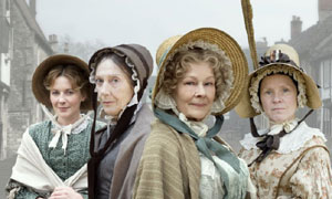 (L-R) Lisa Dillon as Mary Smith, Dame Eileen Atkins as Miss Deborah, Dame Judi Dench as Miss Matty and Imelda Staunton as Miss Pole
