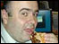 Man eating pie
