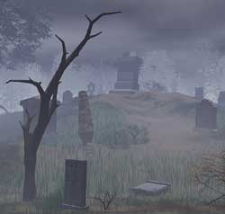 Spooky graveyard