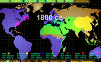 Civilisations (image: map of world showing spread of religions)