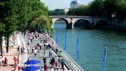 1ère 'Opération Paris Plage' en août 2002 Photo : Frédéric Eberhardt / M.A.E.