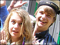 Festival goers at The Larmer Tree 2008