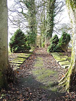 Headstones moved to path side