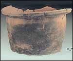 Photo on information board showing a pot found under the Indoor Market