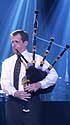 Alastair Campbell plays the pipes on Parkinson