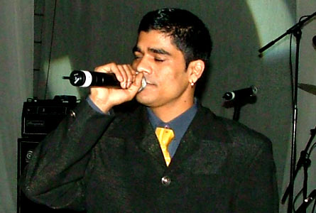 Master Rakesh in the middle of rehearsals 