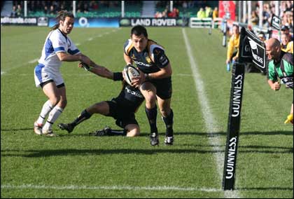 Thinus Delport scores for Worcester Warriors