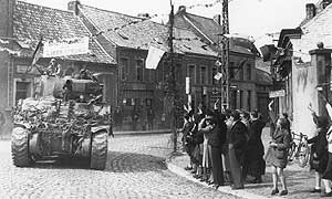 British troops in Belgium  (Image © Imperial War Museum)