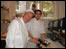 Stephen Bumfrey in kitchen.