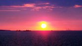 Sunset at sea...