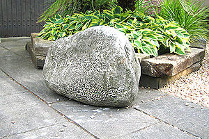 The meeting place stone in the North Down Heritage Centre