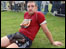 Runner takes a rest at the end