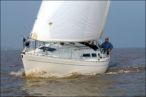 Yacht at sea