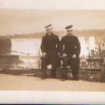 My father is the one on the left, he looks very young. My father is the one on the left, he looks very young.