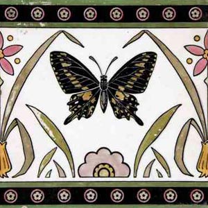 A late 19th Century Mintons China Works dust pressed tile