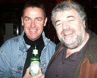 Seamus O'Neill (Bankrobbers) with Ivan Martin (Downtown DJ)