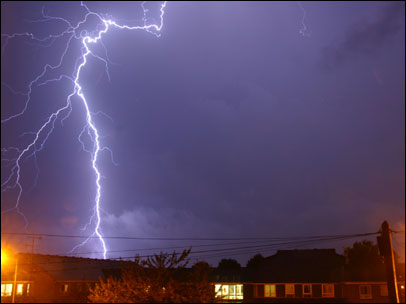 Lightning over Worcester (photo: Jeff Coopey)