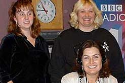 Denise Leigh (left) and Jane Gilchrist with Sheila McClennon