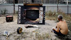 Detail from a photograph of Chen Chieh-jen's film Bade Area. Image courtesy of the artist.