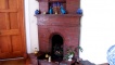 The fireplace within the main entrance