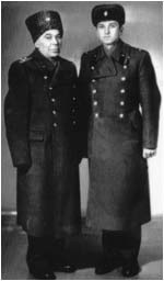 Left, Aleksey, Grisha's brother.  Right, Misha, Aleksey's son.  Both wear the uniform of the Red Army