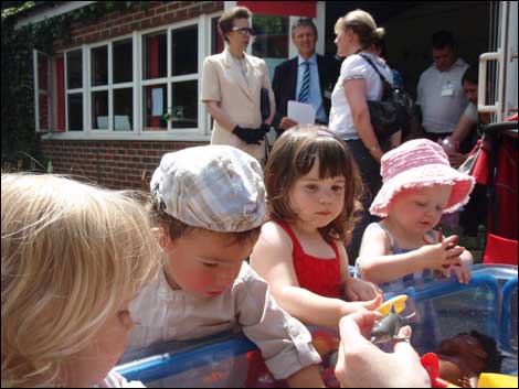 Princess Anne on a visit to a nursery in Herefordshire