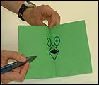 Picture: draw two eyes and a mouth