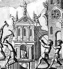 Image of Puritains destroying a church