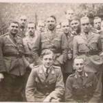 Major de Posch with his officers. Major de Posch with his officers.