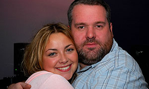 Radio 1's Chris Moyles with Charlotte Church