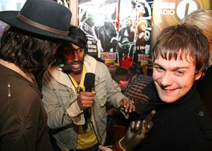 Backstage at the NME Awards