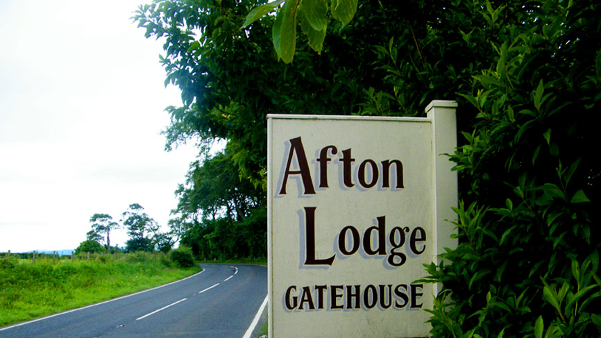 Main Entrance Gate to Afton Lodge