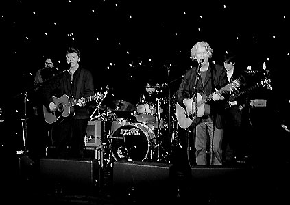 Neil and Tim Finn and band