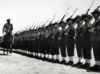 A 1934 photograph showing an Iraqi Army inspection